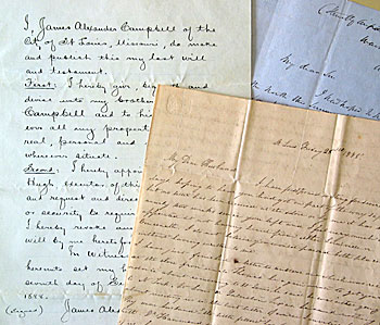 Campbell Family letters and documents