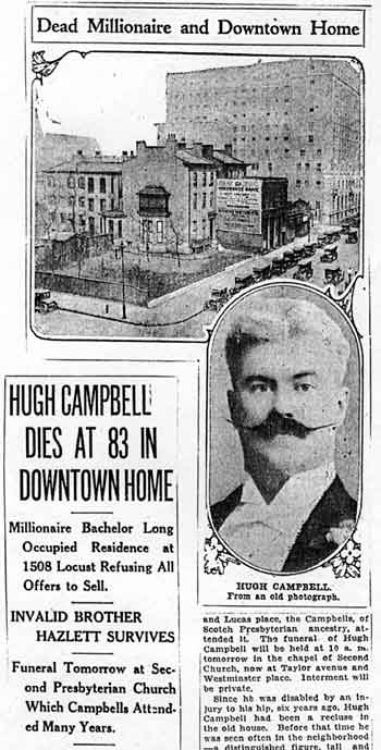 Hugh Campbell's obituary, 1931.  © Campbell House Foundation 2004